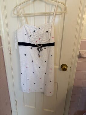 Lilly Pulitzer Cream White Textured Dress Skirt